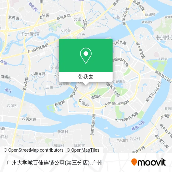 广州大学城百佳连锁公寓(第三分店)地图