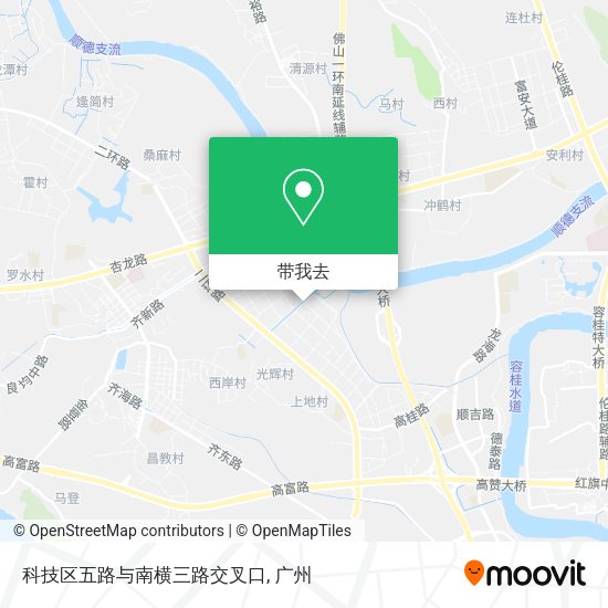 科技区五路与南横三路交叉口地图