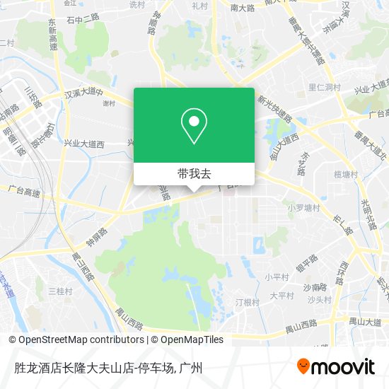 胜龙酒店长隆大夫山店-停车场地图