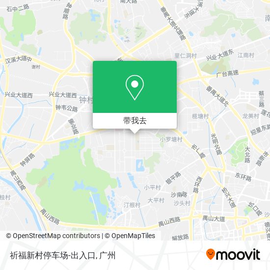 祈福新村停车场-出入口地图