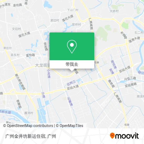 广州金井坊新运住宿地图