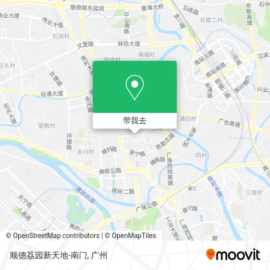 顺德荔园新天地-南门地图
