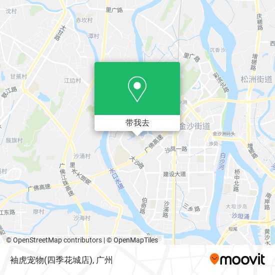袖虎宠物(四季花城店)地图