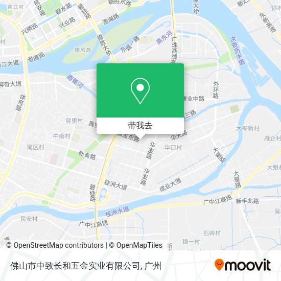 佛山市中致长和五金实业有限公司地图