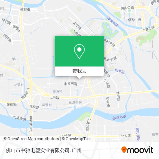 佛山市中驰电塑实业有限公司地图