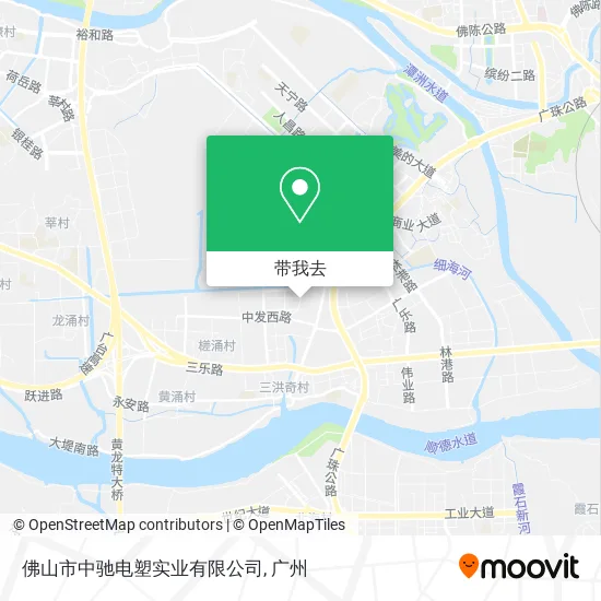 佛山市中驰电塑实业有限公司地图
