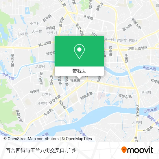百合四街与玉兰八街交叉口地图