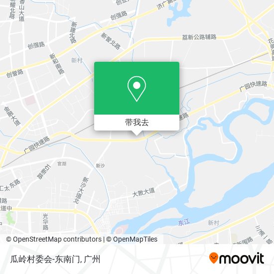 瓜岭村委会-东南门地图