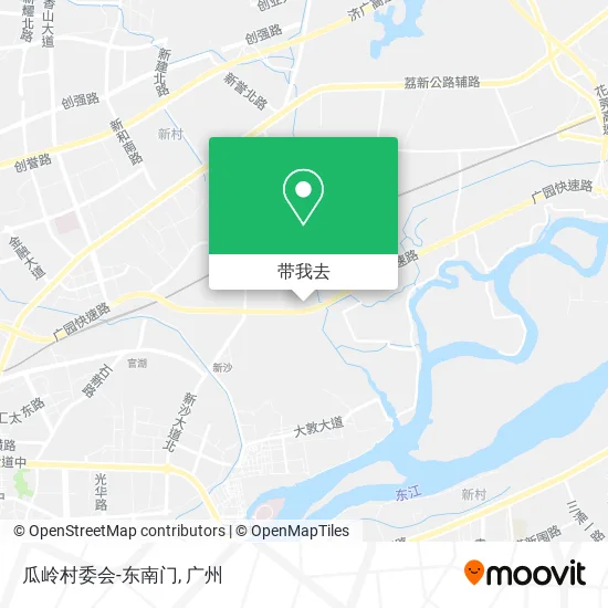 瓜岭村委会-东南门地图