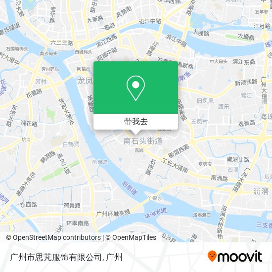 广州市思芃服饰有限公司地图