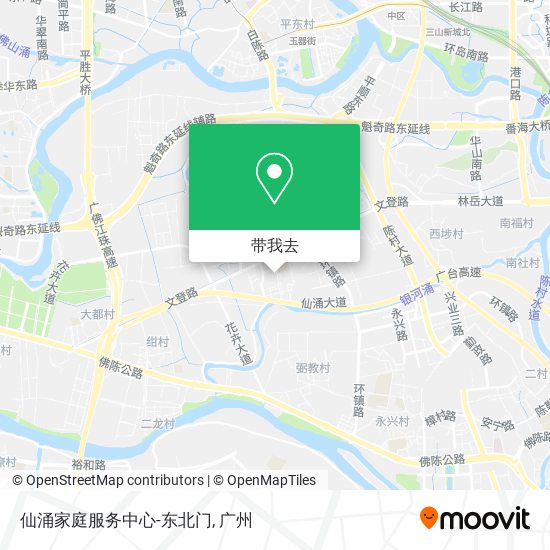 仙涌家庭服务中心-东北门地图
