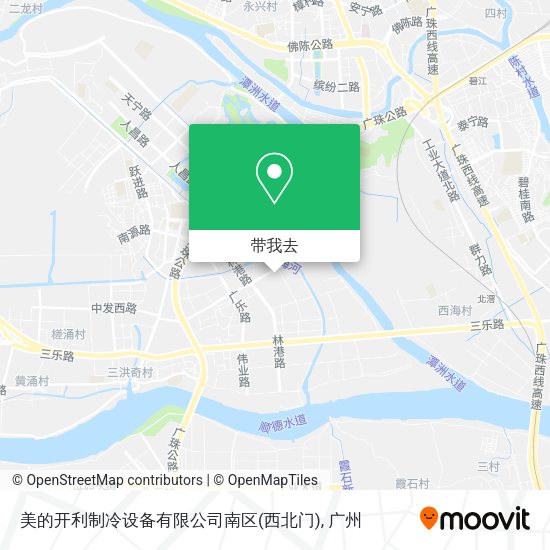 美的开利制冷设备有限公司南区(西北门)地图