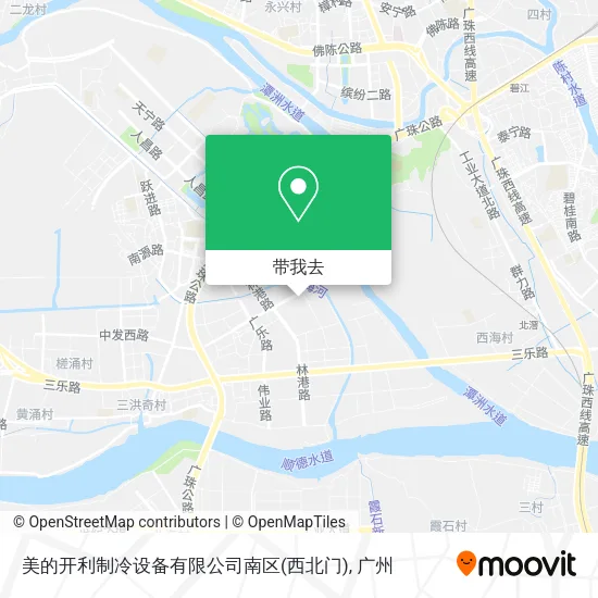美的开利制冷设备有限公司南区(西北门)地图