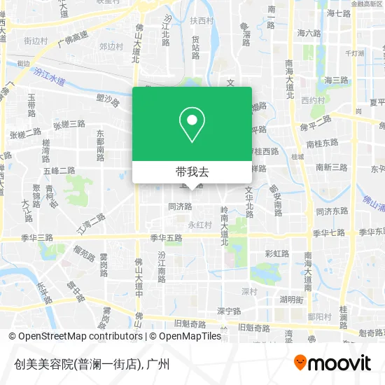 创美美容院(普澜一街店)地图