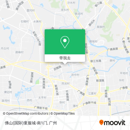 佛山(国际)童服城-南1门地图