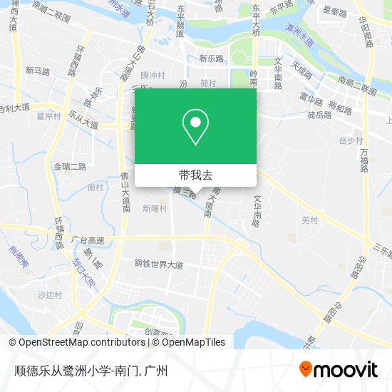 顺德乐从鹭洲小学-南门地图