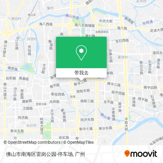佛山市南海区雷岗公园-停车场地图