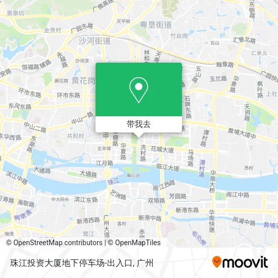 珠江投资大厦地下停车场-出入口地图