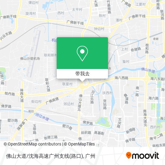 佛山大道/沈海高速广州支线(路口)地图