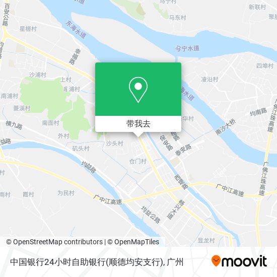 中国银行24小时自助银行(顺德均安支行)地图