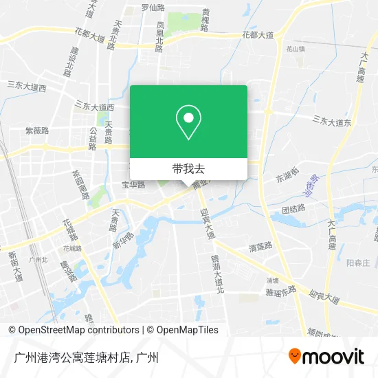 广州港湾公寓莲塘村店地图