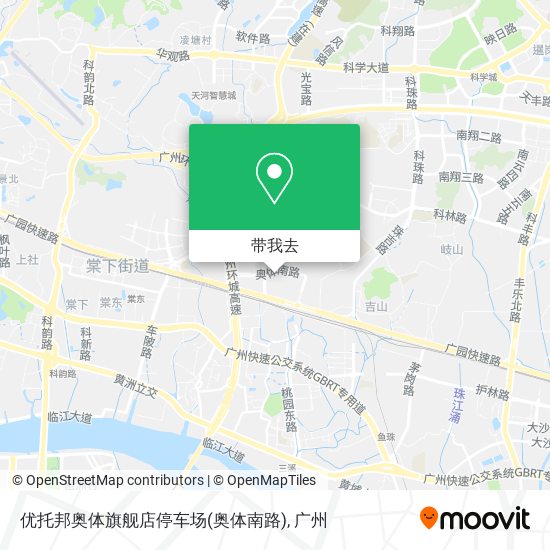 优托邦奥体旗舰店停车场(奥体南路)地图