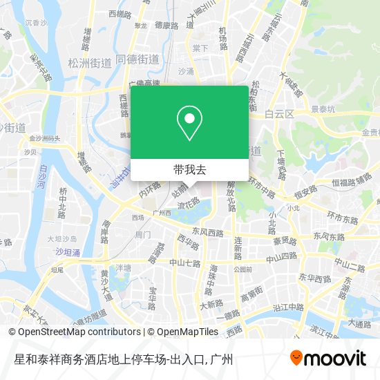 星和泰祥商务酒店地上停车场-出入口地图