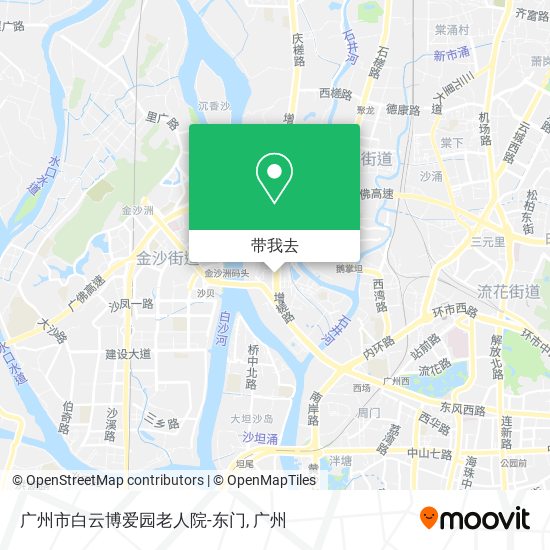 广州市白云博爱园老人院-东门地图