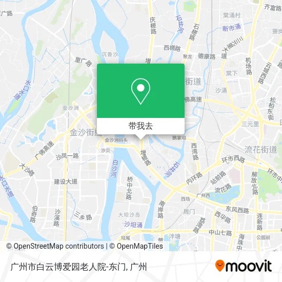 广州市白云博爱园老人院-东门地图