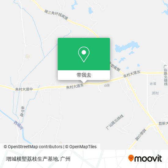 增城横塱荔枝生产基地地图