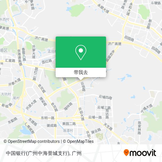 中国银行(广州中海誉城支行)地图