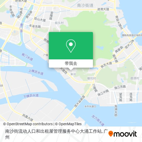 南沙街流动人口和出租屋管理服务中心大涌工作站地图