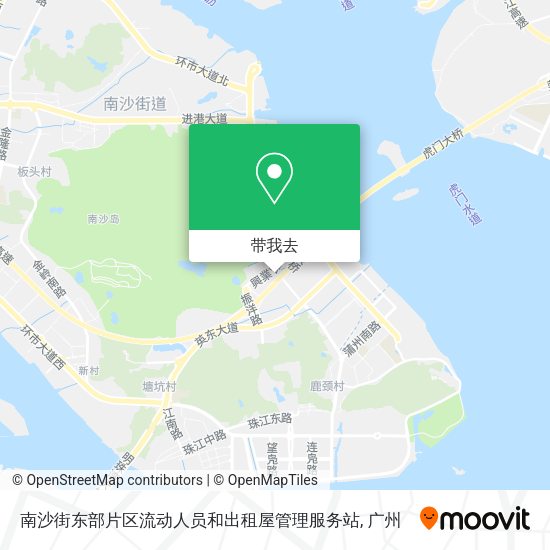 南沙街东部片区流动人员和出租屋管理服务站地图