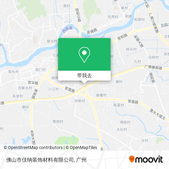 佛山市佳纳装饰材料有限公司地图