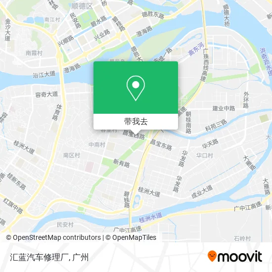 汇蓝汽车修理厂地图
