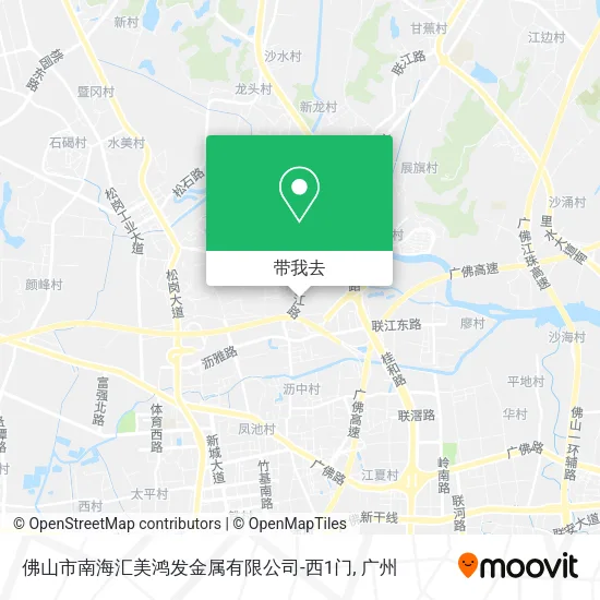 佛山市南海汇美鸿发金属有限公司-西1门地图