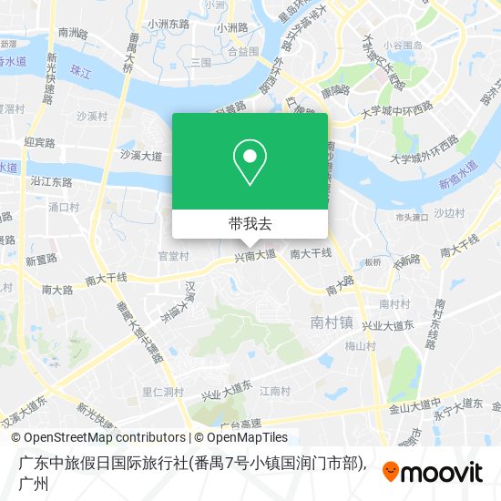广东中旅假日国际旅行社(番禺7号小镇国润门市部)地图