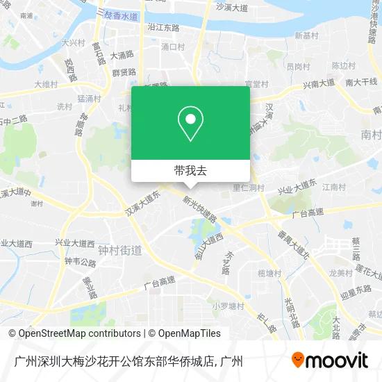 广州深圳大梅沙花开公馆东部华侨城店地图