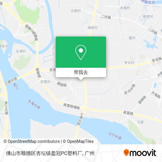 佛山市顺德区杏坛镇盈冠PC塑料厂地图