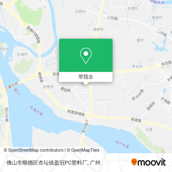 佛山市顺德区杏坛镇盈冠PC塑料厂地图