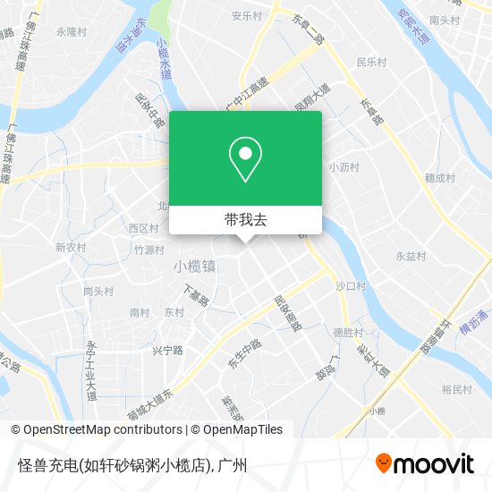 怪兽充电(如轩砂锅粥小榄店)地图