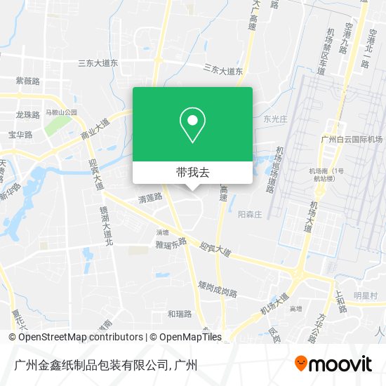 广州金鑫纸制品包装有限公司地图