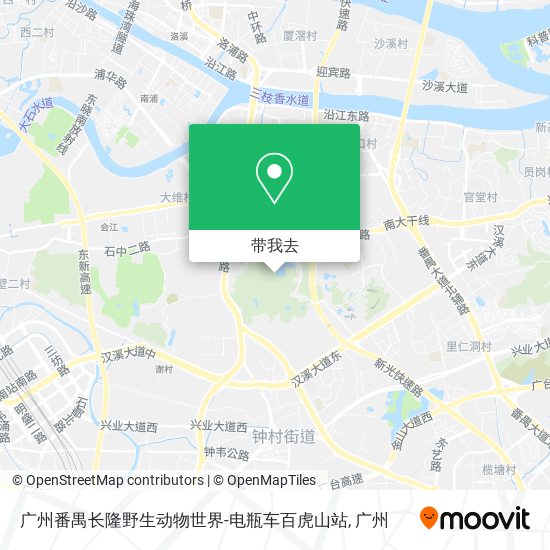 广州番禺长隆野生动物世界-电瓶车百虎山站地图