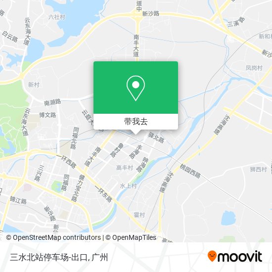 三水北站停车场-出口地图
