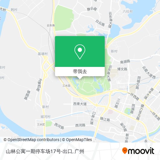 山林公寓一期停车场17号-出口地图