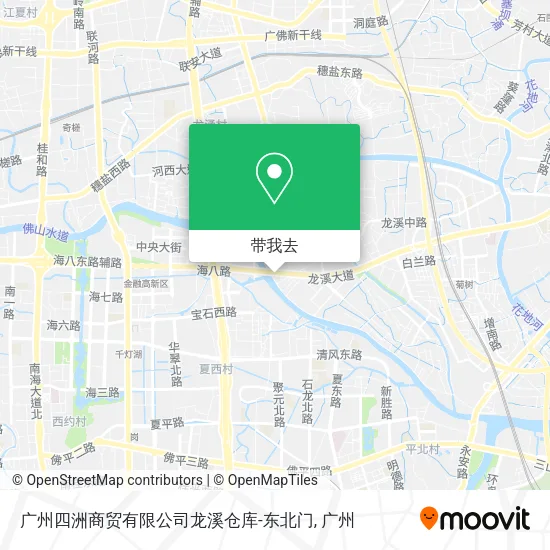 广州四洲商贸有限公司龙溪仓库-东北门地图