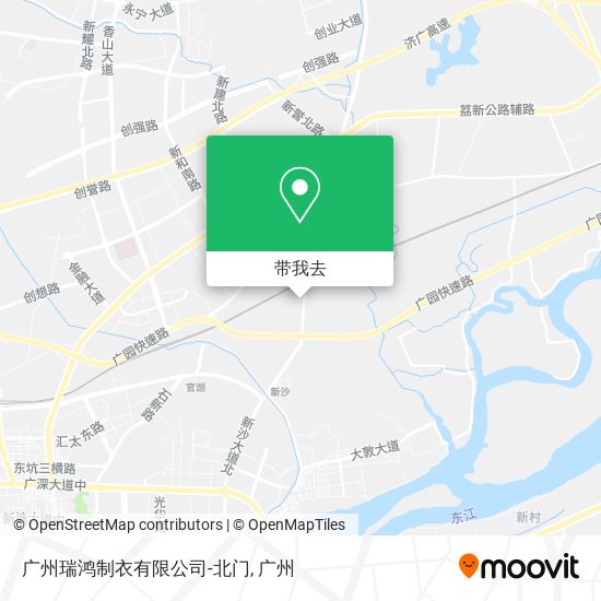 广州瑞鸿制衣有限公司-北门地图