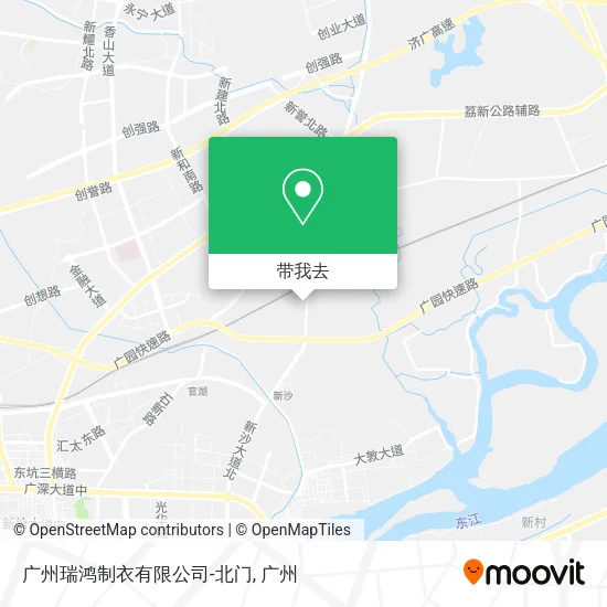 广州瑞鸿制衣有限公司-北门地图