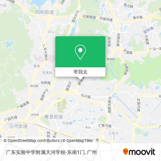 广东实验中学附属天河学校-东南1门地图