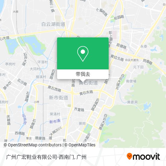 广州广宏鞋业有限公司-西南门地图